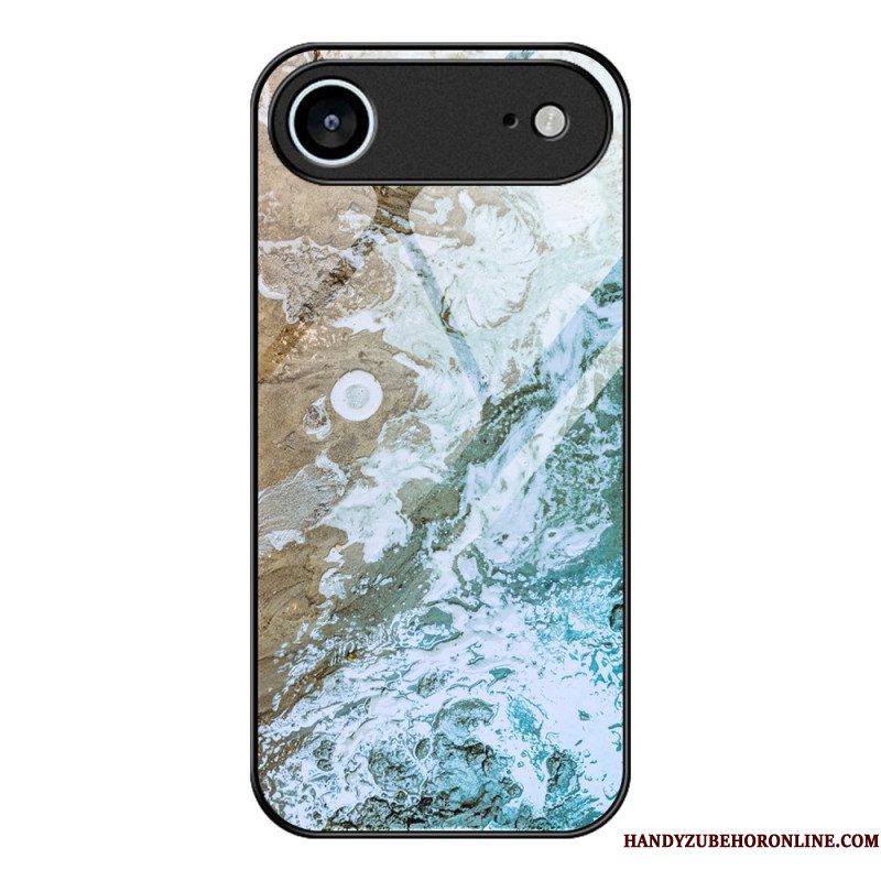 Hoesje Voor iPhone Air Gehard Glas Met Marmerpatroon