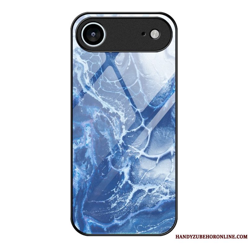 Hoesje Voor iPhone Air Gehard Glas Met Marmerpatroon