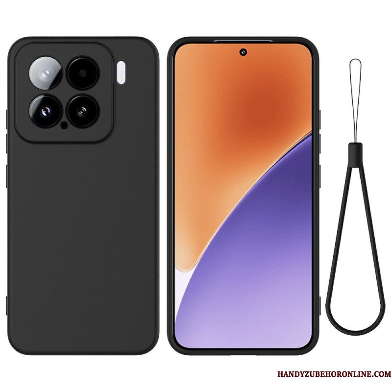 Hoesje Xiaomi 15 Bandje Van Vloeibaar Siliconen