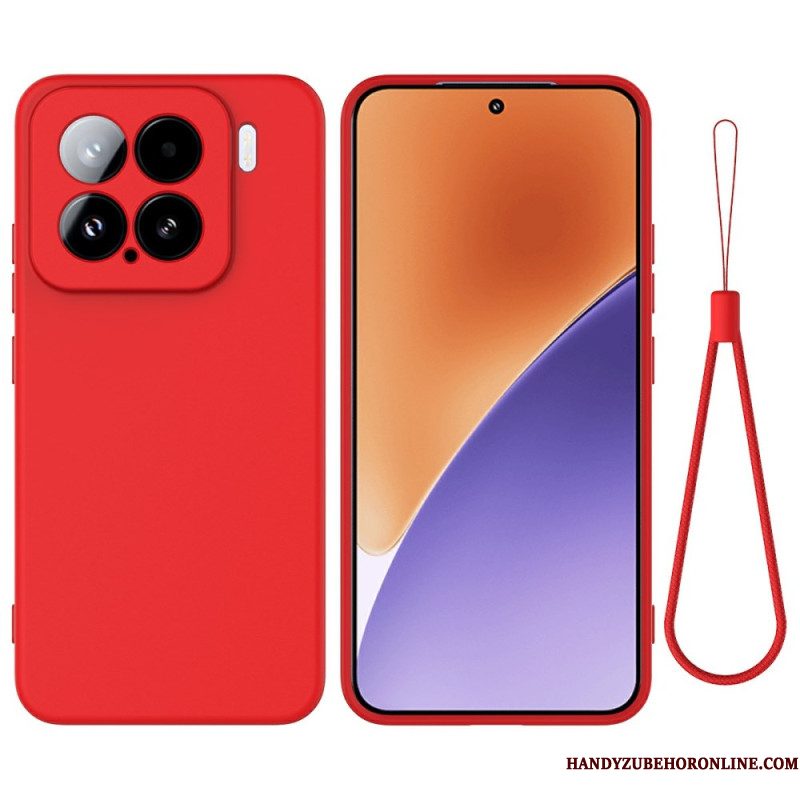 Hoesje Xiaomi 15 Bandje Van Vloeibaar Siliconen