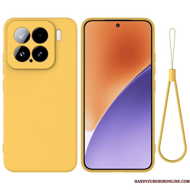 Hoesje Xiaomi 15 Bandje Van Vloeibaar Siliconen
