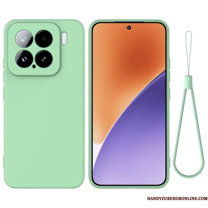 Hoesje Xiaomi 15 Bandje Van Vloeibaar Siliconen