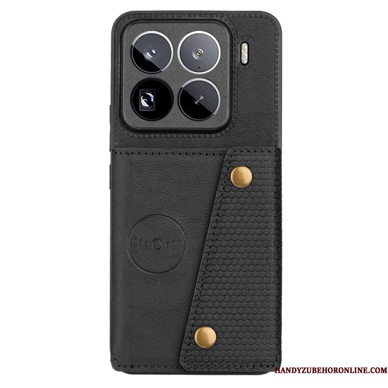 Hoesje Xiaomi 15 Pro Kaarthouder Met Leerlook