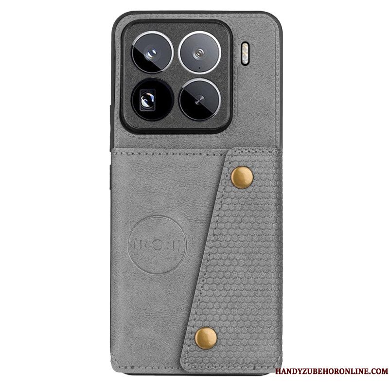 Hoesje Xiaomi 15 Pro Kaarthouder Met Leerlook