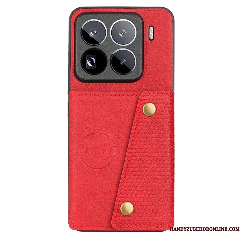 Hoesje Xiaomi 15 Pro Kaarthouder Met Leerlook