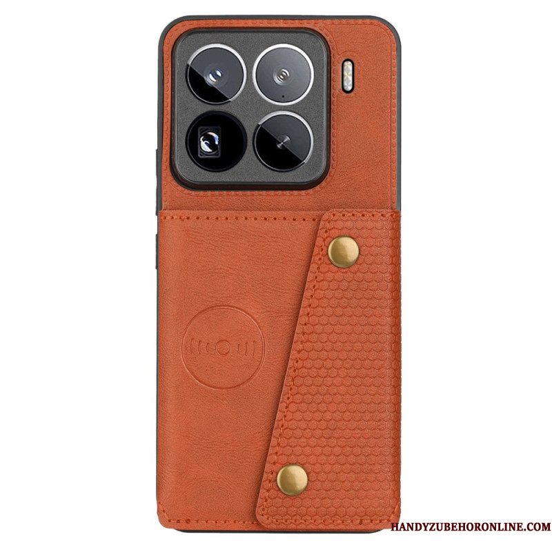 Hoesje Xiaomi 15 Pro Kaarthouder Met Leerlook