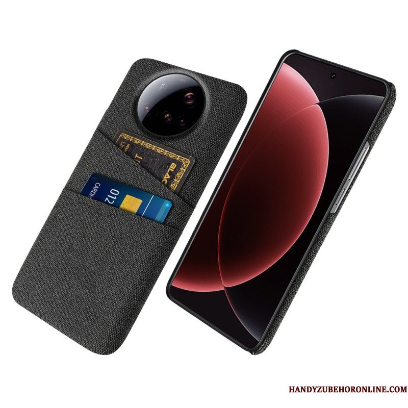 Hoesje Xiaomi 15 Ultra Stoffen Dubbele Kaarthouder