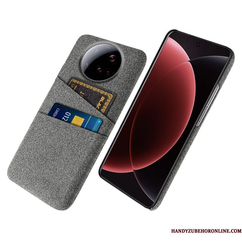 Hoesje Xiaomi 15 Ultra Stoffen Dubbele Kaarthouder