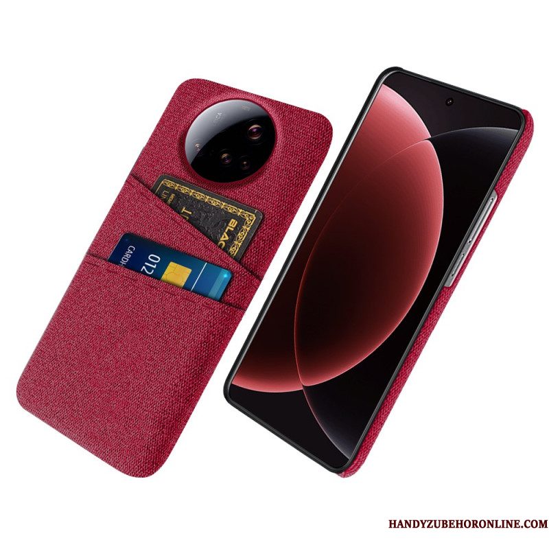 Hoesje Xiaomi 15 Ultra Stoffen Dubbele Kaarthouder