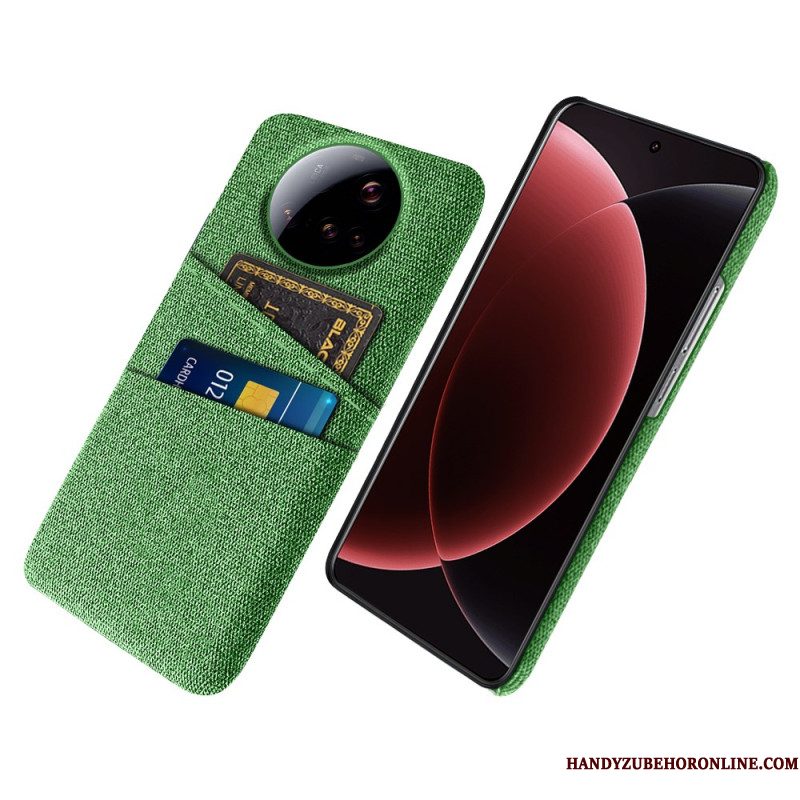 Hoesje Xiaomi 15 Ultra Stoffen Dubbele Kaarthouder