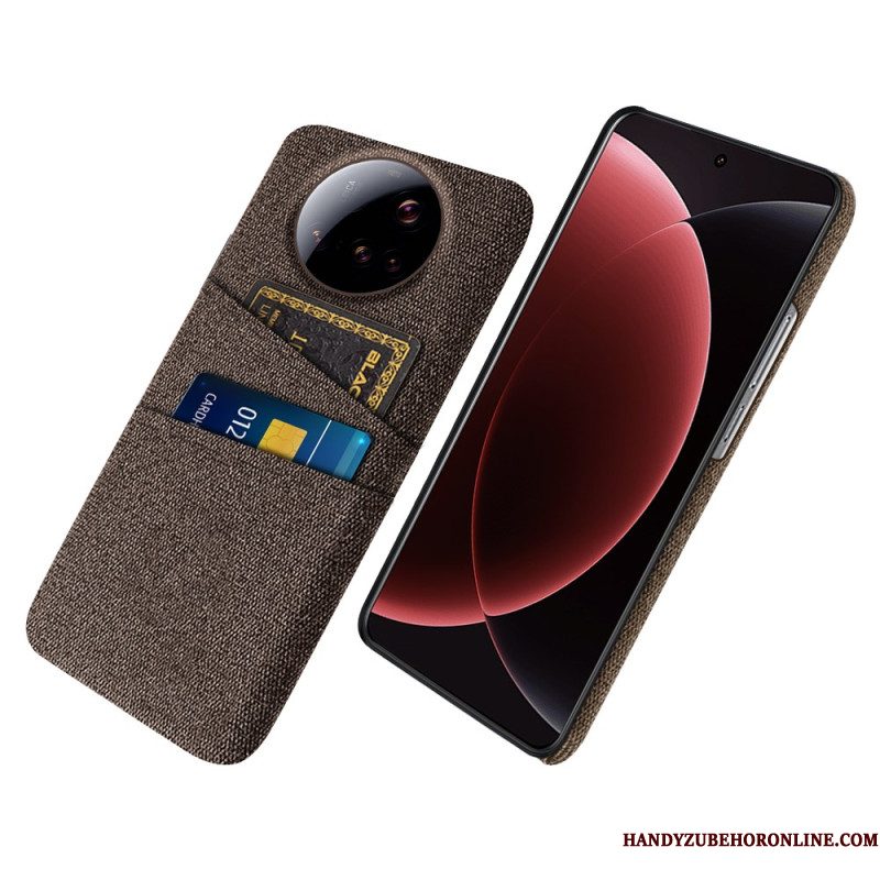 Hoesje Xiaomi 15 Ultra Stoffen Dubbele Kaarthouder