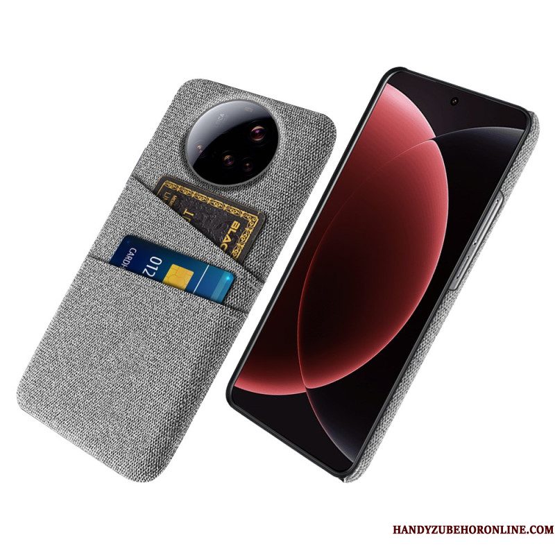 Hoesje Xiaomi 15 Ultra Stoffen Dubbele Kaarthouder
