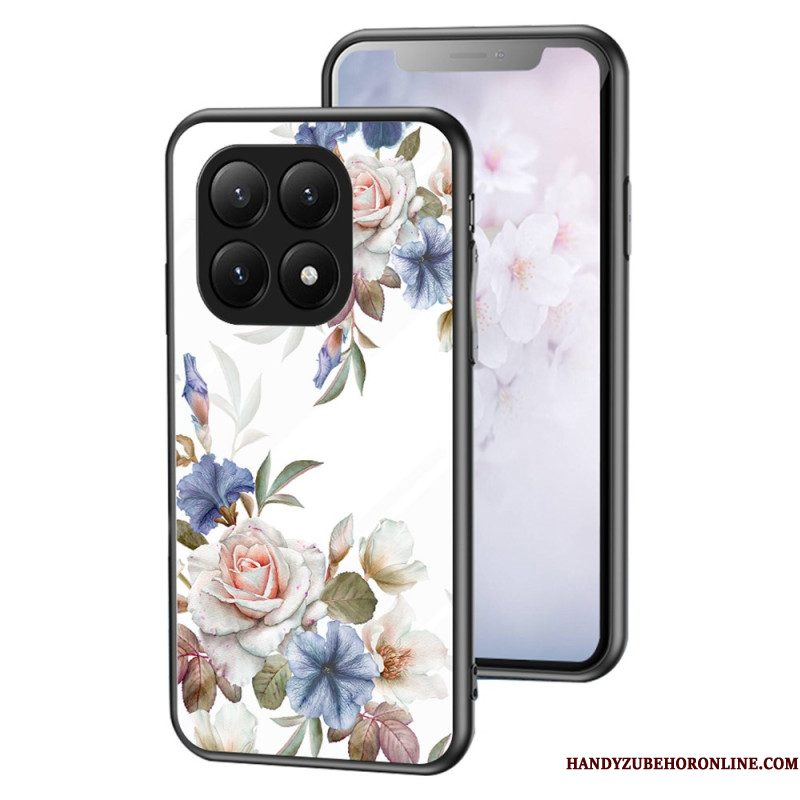 Hoesje Xiaomi 15t Pro Bloemenprint Gehard Glas Bescherming Hoesje