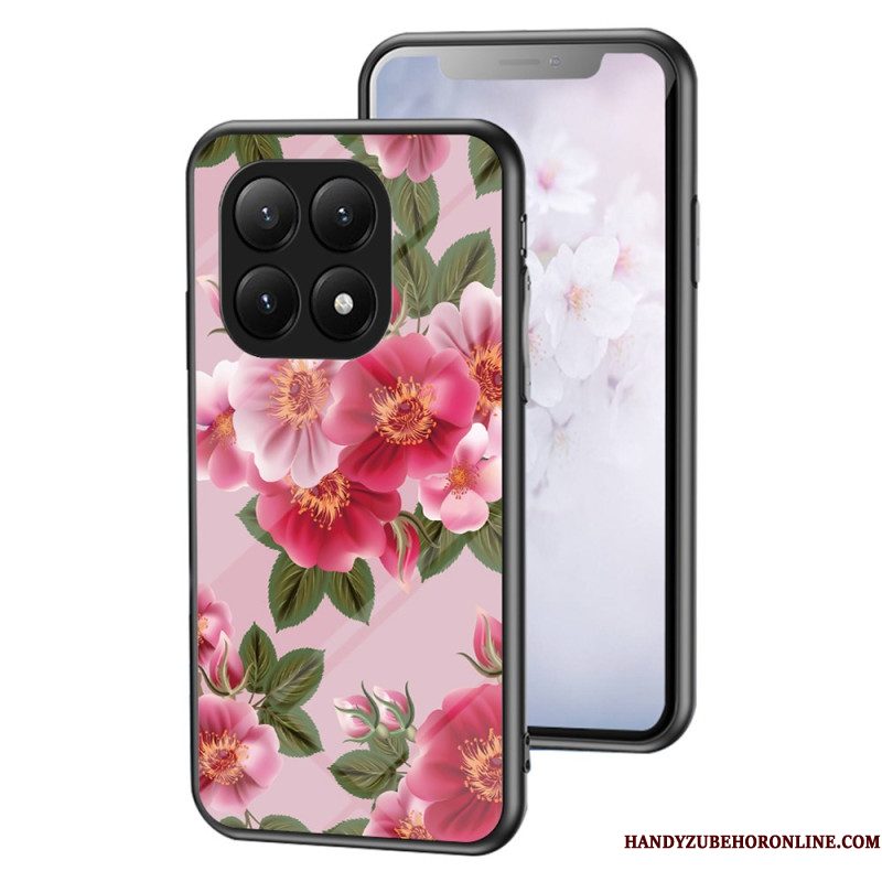 Hoesje Xiaomi 15t Pro Bloemenprint Gehard Glas Bescherming Hoesje