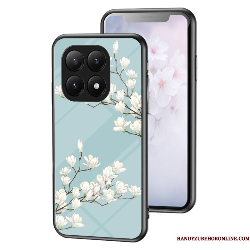Hoesje Xiaomi 15t Pro Bloemenprint Gehard Glas Bescherming Hoesje