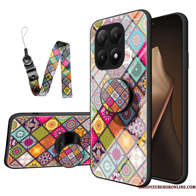 Hoesje Xiaomi 15t Pro Patchworksteun En Lint Bescherming Hoesje