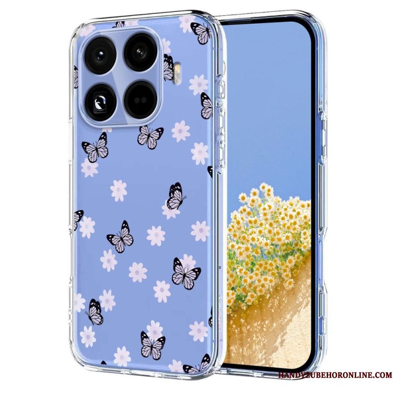 Hoesje Xiaomi 15t Pro Transparant Met Bloemenmotief