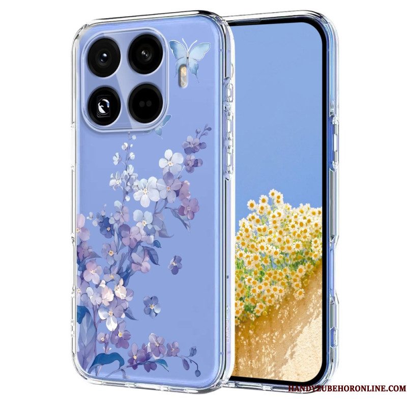 Hoesje Xiaomi 15t Pro Transparant Met Bloemenmotief
