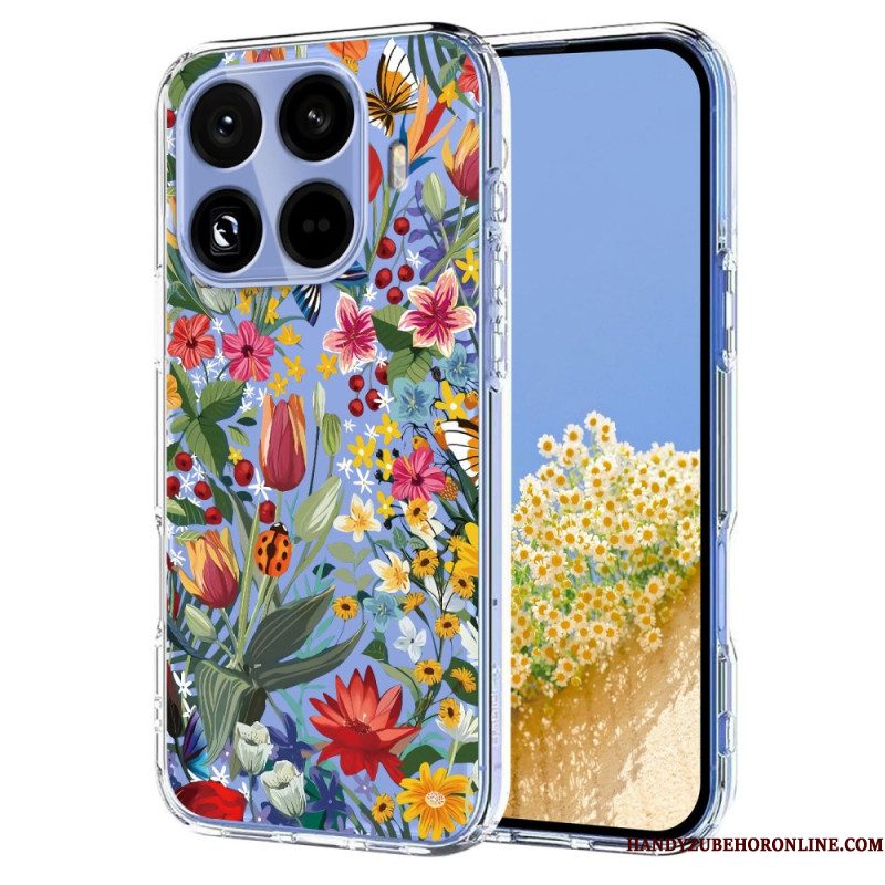 Hoesje Xiaomi 15t Pro Transparant Met Bloemenmotief