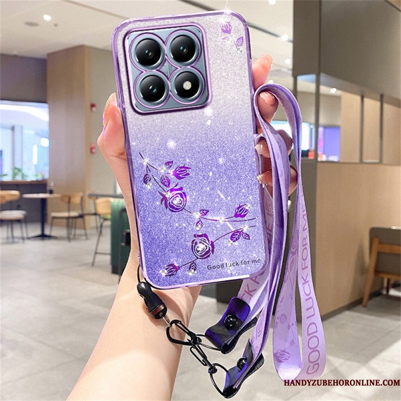 Hoesje Xiaomi 15t Strass Bandje Kadem Bescherming Hoesje