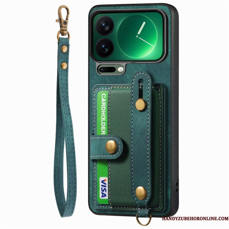 Hoesje Xiaomi 17 Pro Kaartsleuven En Riem Bescherming Hoesje