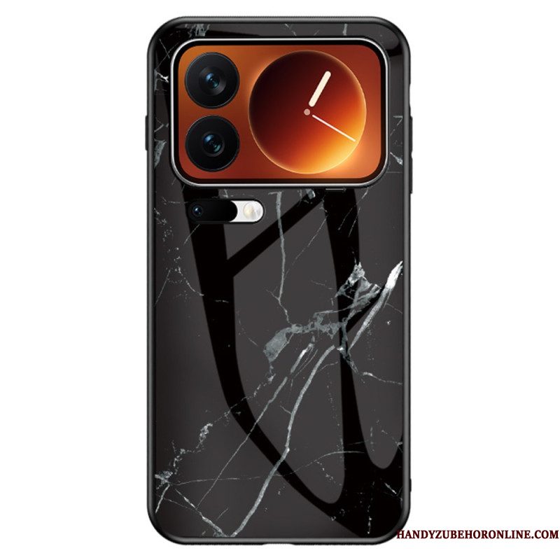 Hoesje Xiaomi 17 Pro Marmerpatroon Van Gehard Glas
