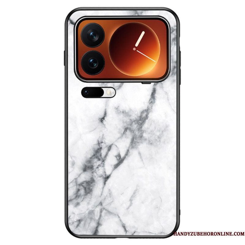 Hoesje Xiaomi 17 Pro Marmerpatroon Van Gehard Glas