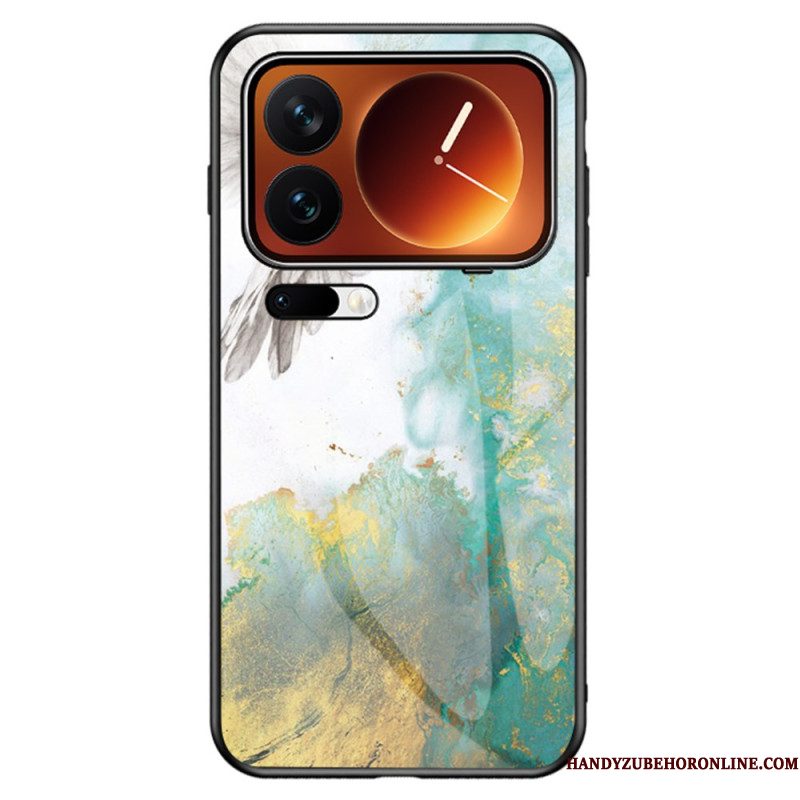 Hoesje Xiaomi 17 Pro Marmerpatroon Van Gehard Glas