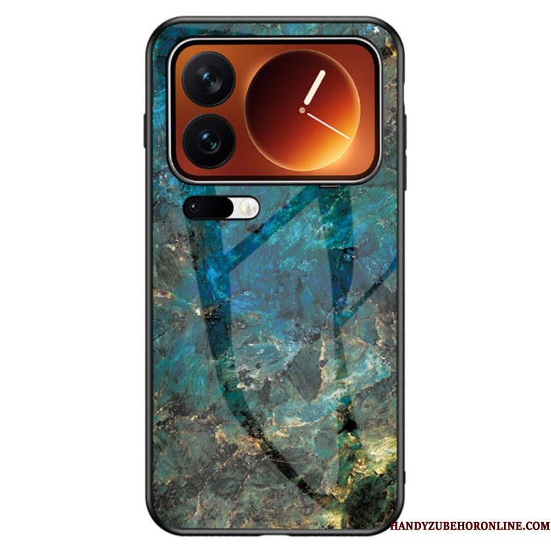 Hoesje Xiaomi 17 Pro Marmerpatroon Van Gehard Glas