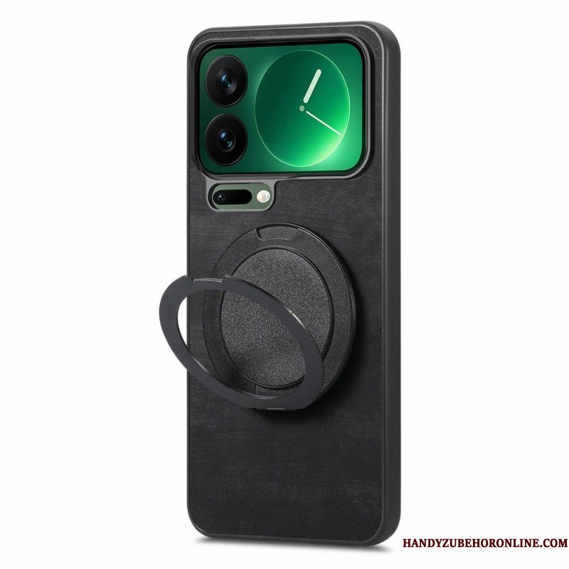 Hoesje Xiaomi 17 Pro Max Draaibare Standaard Met Retro Lederlook
