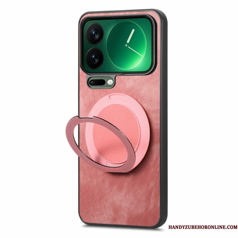 Hoesje Xiaomi 17 Pro Max Draaibare Standaard Met Retro Lederlook