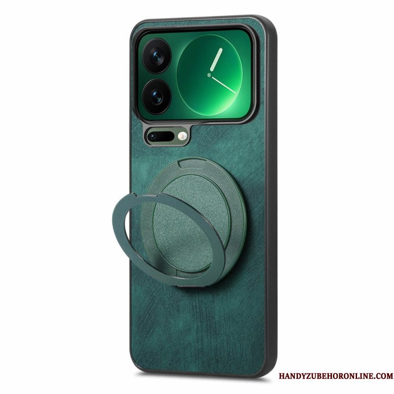 Hoesje Xiaomi 17 Pro Max Draaibare Standaard Met Retro Lederlook