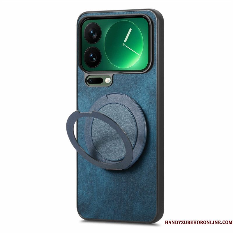 Hoesje Xiaomi 17 Pro Max Draaibare Standaard Met Retro Lederlook