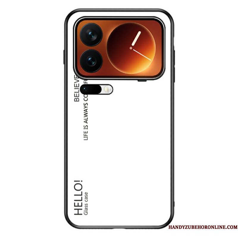 Hoesje Xiaomi 17 Pro Max Gehard Glas Met Hello-logo