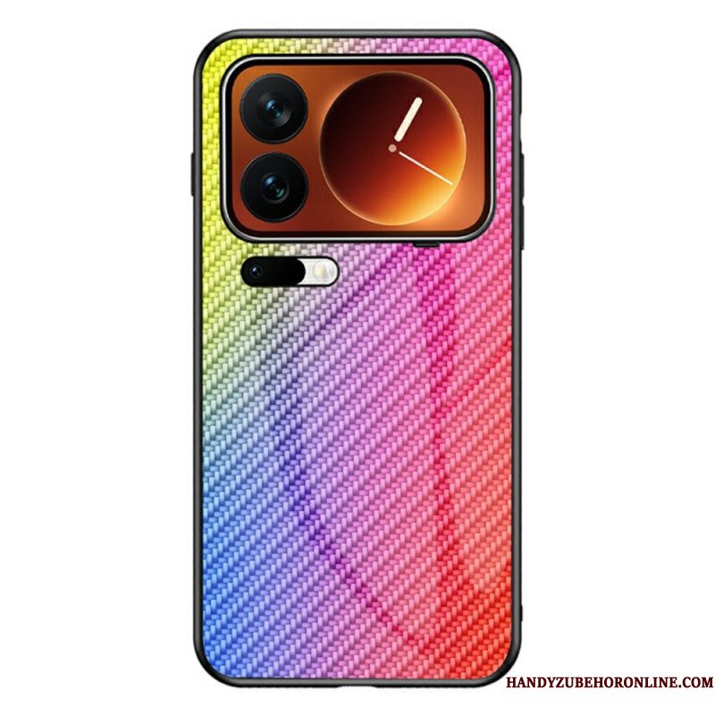 Hoesje Xiaomi 17 Pro Max Gehard Glas Met Koolstofvezel