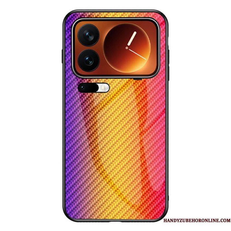 Hoesje Xiaomi 17 Pro Max Gehard Glas Met Koolstofvezel