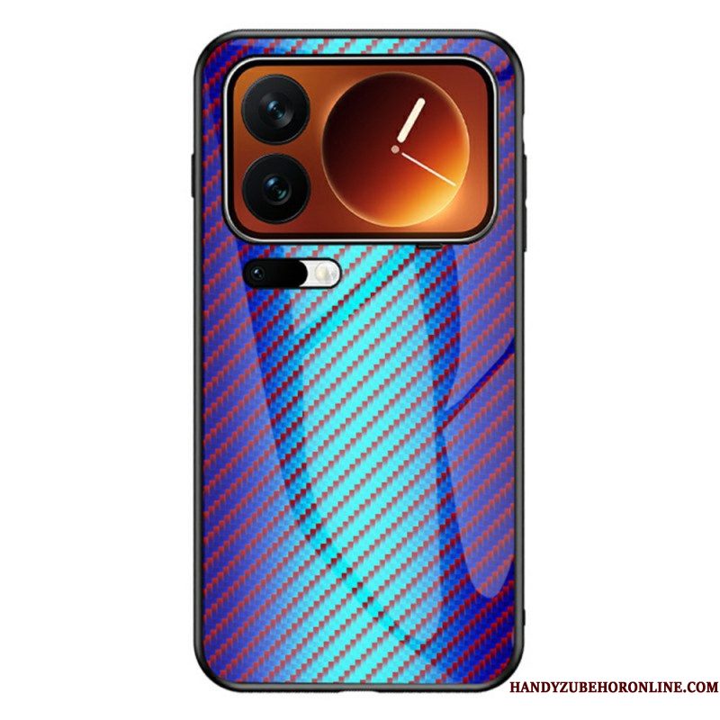 Hoesje Xiaomi 17 Pro Max Gehard Glas Met Koolstofvezel
