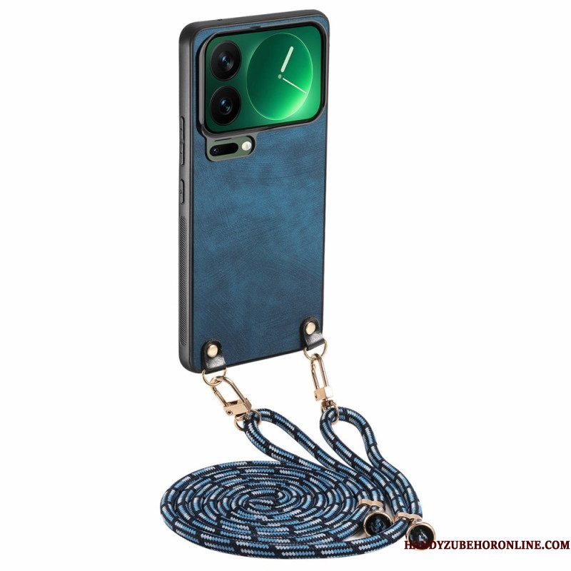 Hoesje Xiaomi 17 Pro Max Lederlook Bescherming Hoesje