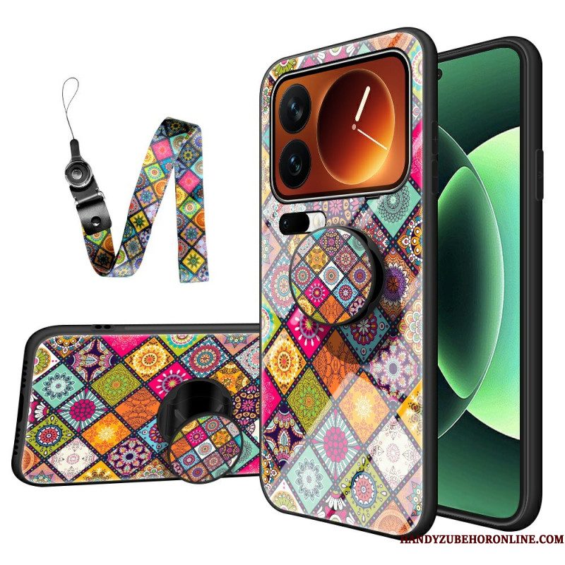 Hoesje Xiaomi 17 Pro Max Patchwork Standaard En Riem
