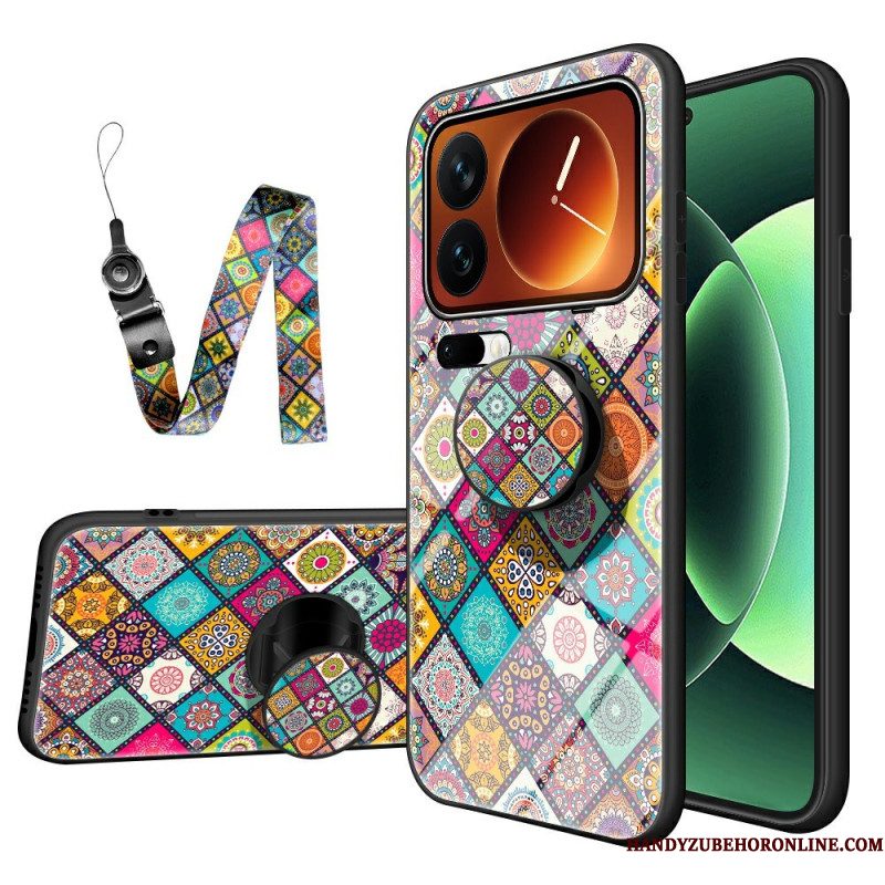 Hoesje Xiaomi 17 Pro Max Patchwork Standaard En Riem