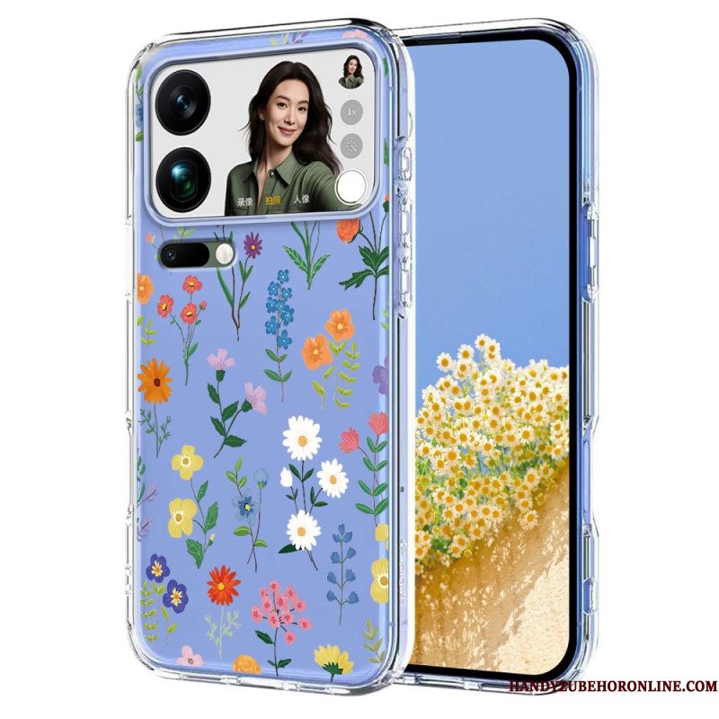 Hoesje Xiaomi 17 Pro Max Vlinders En Bloemen Bescherming Hoesje