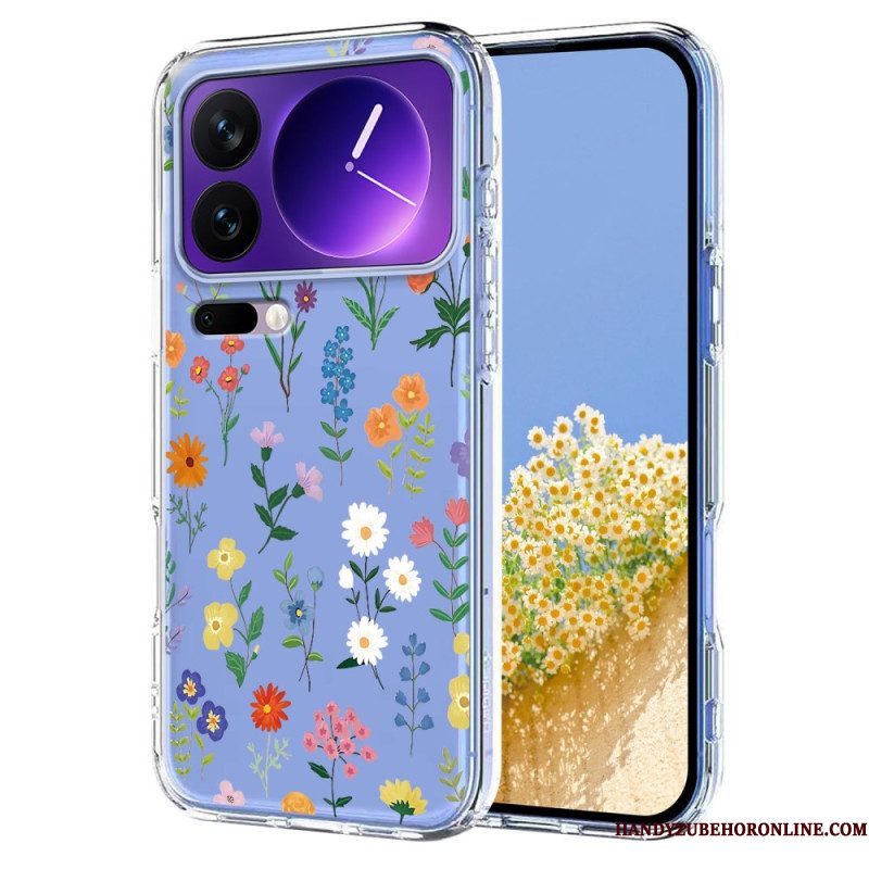 Hoesje Xiaomi 17 Pro Transparante Vlinders En Bloemen