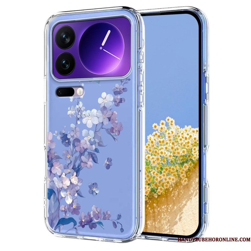 Hoesje Xiaomi 17 Pro Transparante Vlinders En Bloemen