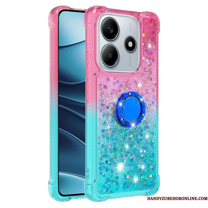 Hoesje Xiaomi Redmi Note 14 5g Glitter Met Verloop En Houder Bescherming Hoesje
