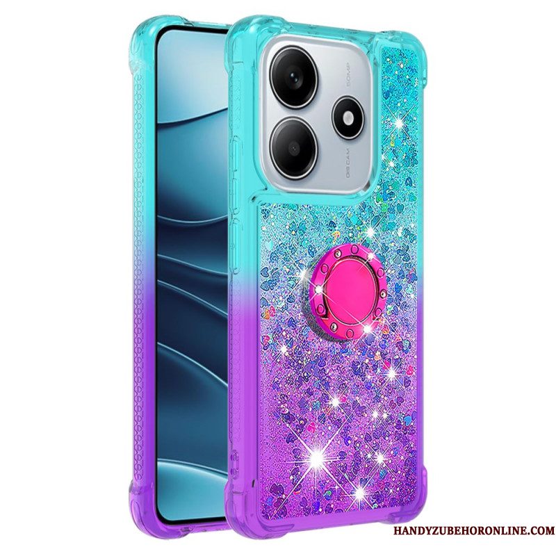Hoesje Xiaomi Redmi Note 14 5g Glitter Met Verloop En Houder Bescherming Hoesje