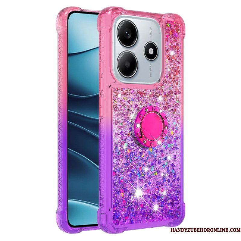 Hoesje Xiaomi Redmi Note 14 5g Glitter Met Verloop En Houder Bescherming Hoesje
