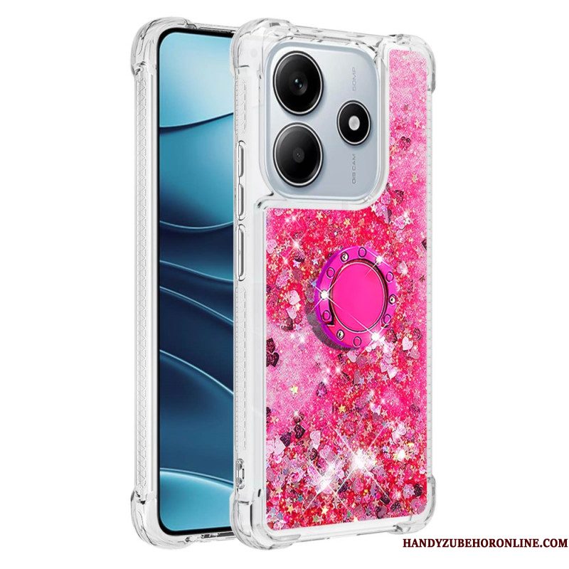 Hoesje Xiaomi Redmi Note 14 5g Ringhouder Met Glitter Bescherming Hoesje