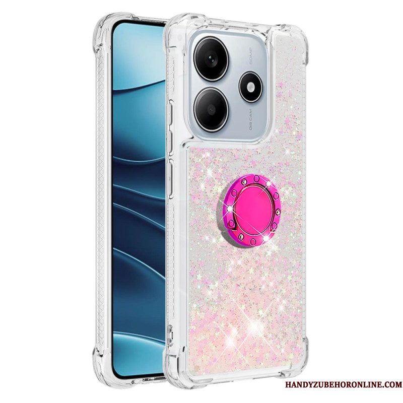 Hoesje Xiaomi Redmi Note 14 5g Ringhouder Met Glitter Bescherming Hoesje