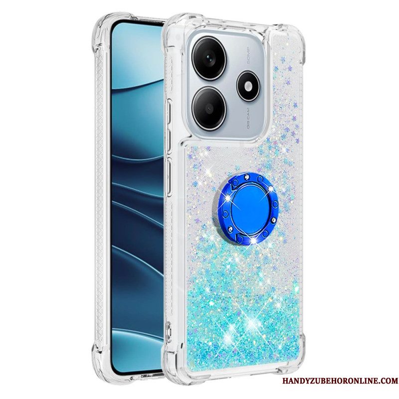 Hoesje Xiaomi Redmi Note 14 5g Ringhouder Met Glitter Bescherming Hoesje