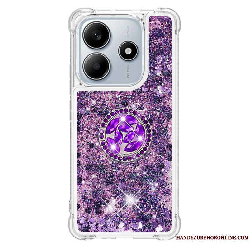 Hoesje Xiaomi Redmi Note 14 5g Ringhouder Met Glitter Bescherming Hoesje